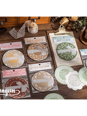 Set Encaje Papel Colores II  - 30 pzas