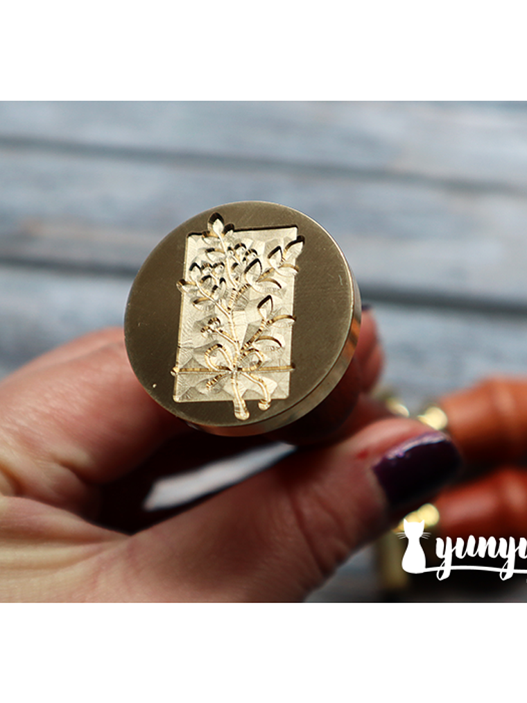 Sello de Lacre Ramas Botánica - 3cm 3