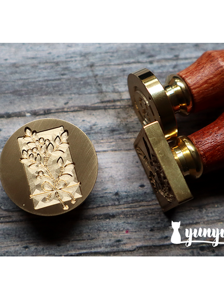 Sello de Lacre Ramas Botánica - 3cm 4