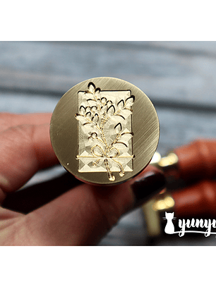 Sello de Lacre Ramas Botánica - 3cm