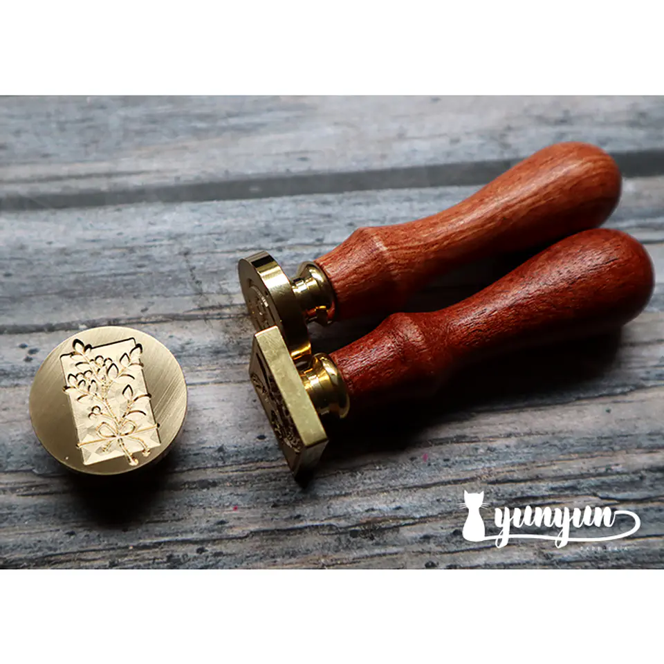 Sello de Lacre Ramas Botánica - 3cm 2