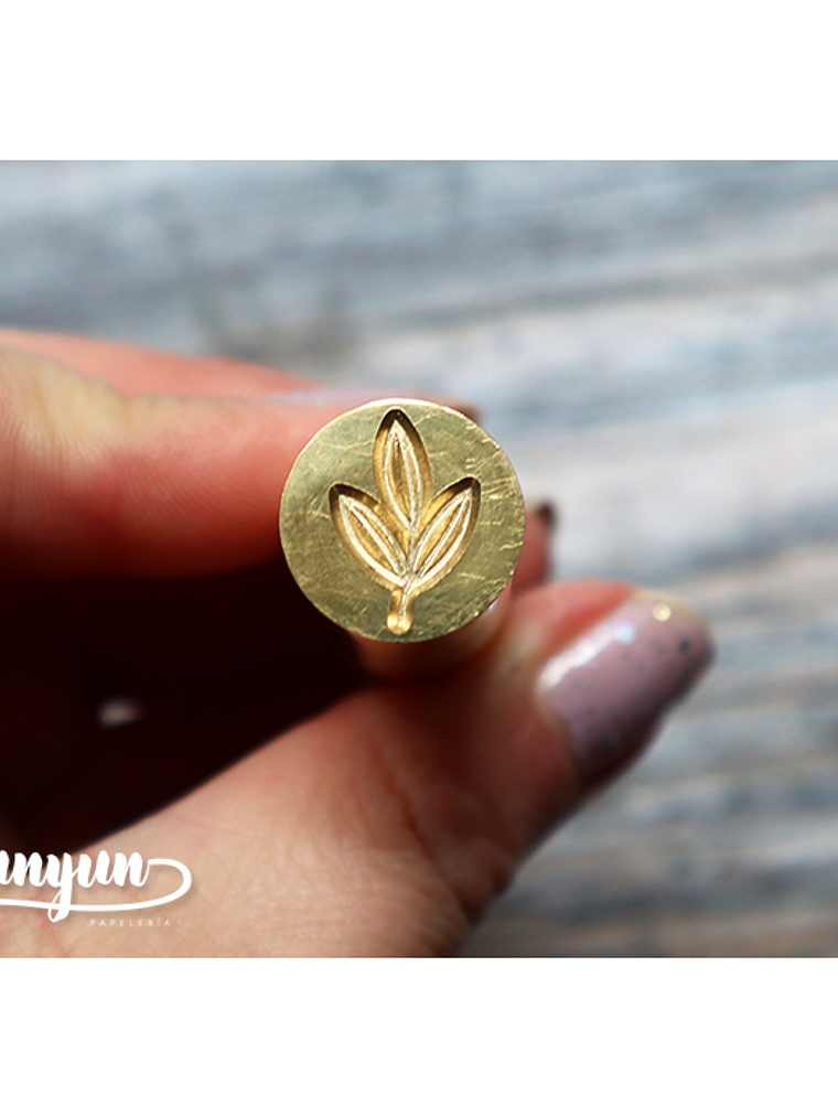 Sello de Lacre Hoja Botánica - 1cm 1