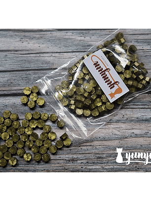 Lacre Verde Musgo Perlado - 200 pzas