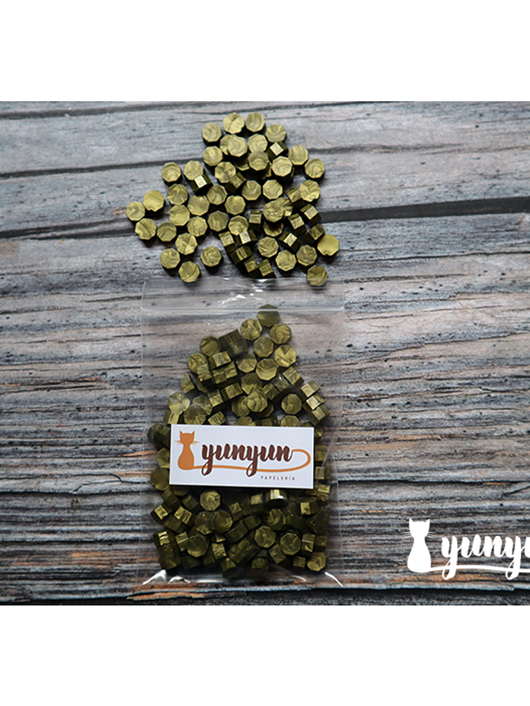 Lacre Verde Musgo Perlado - 200 pzas 3