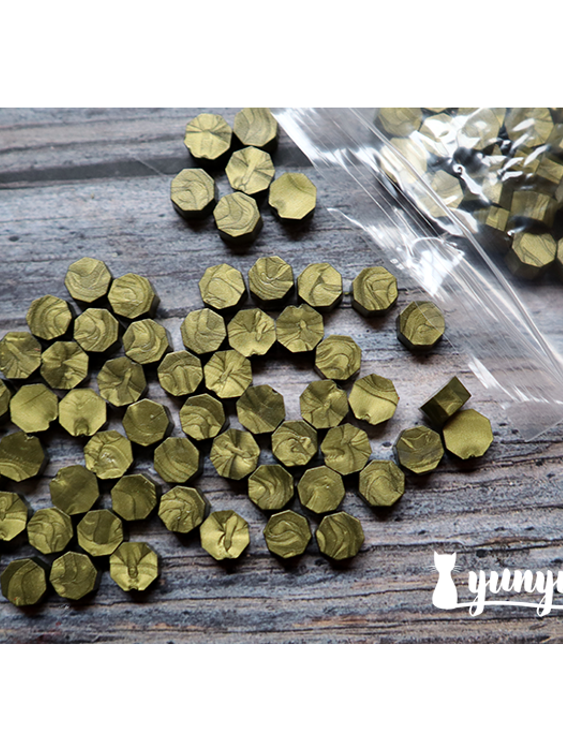 Lacre Verde Musgo Perlado - 200 pzas 4