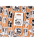 Caja Stickers Sewing Shop - 45 pzas