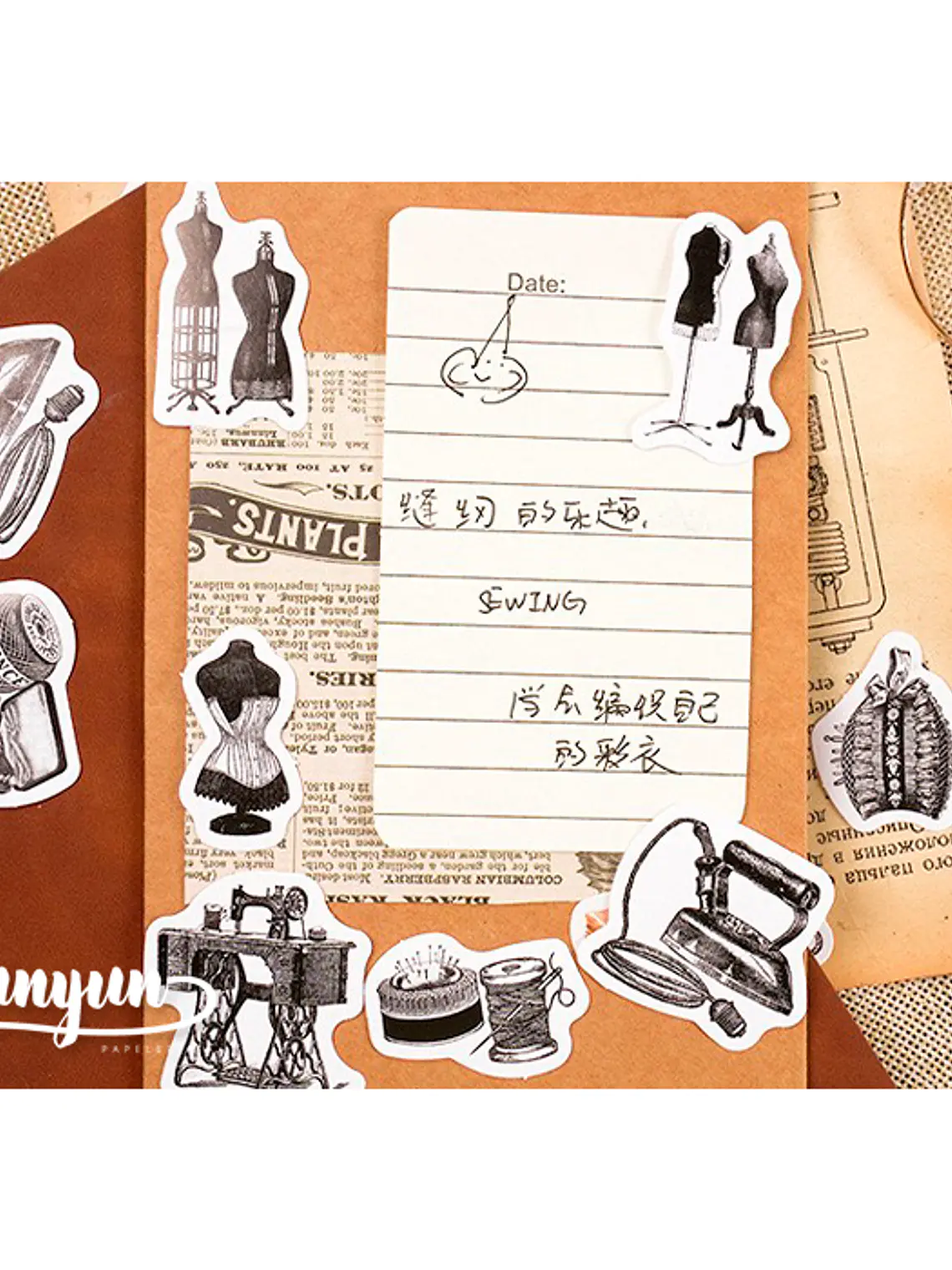 Caja Stickers Sewing Shop - 45 pzas 2