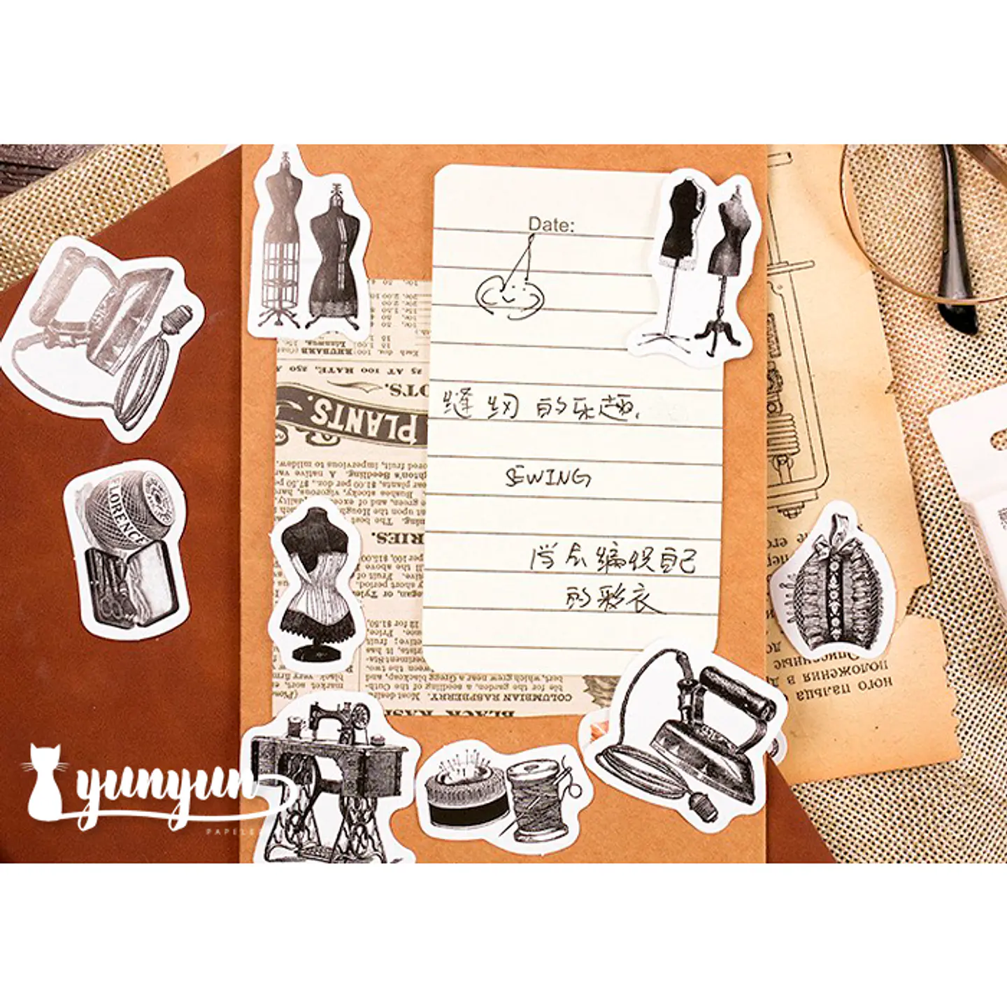 Caja Stickers Sewing Shop - 45 pzas 2