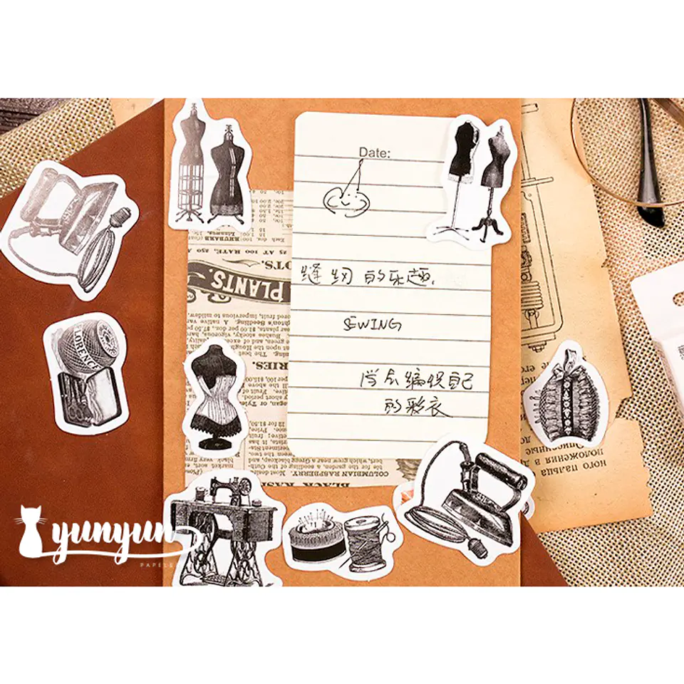 Caja Stickers Sewing Shop - 45 pzas 2