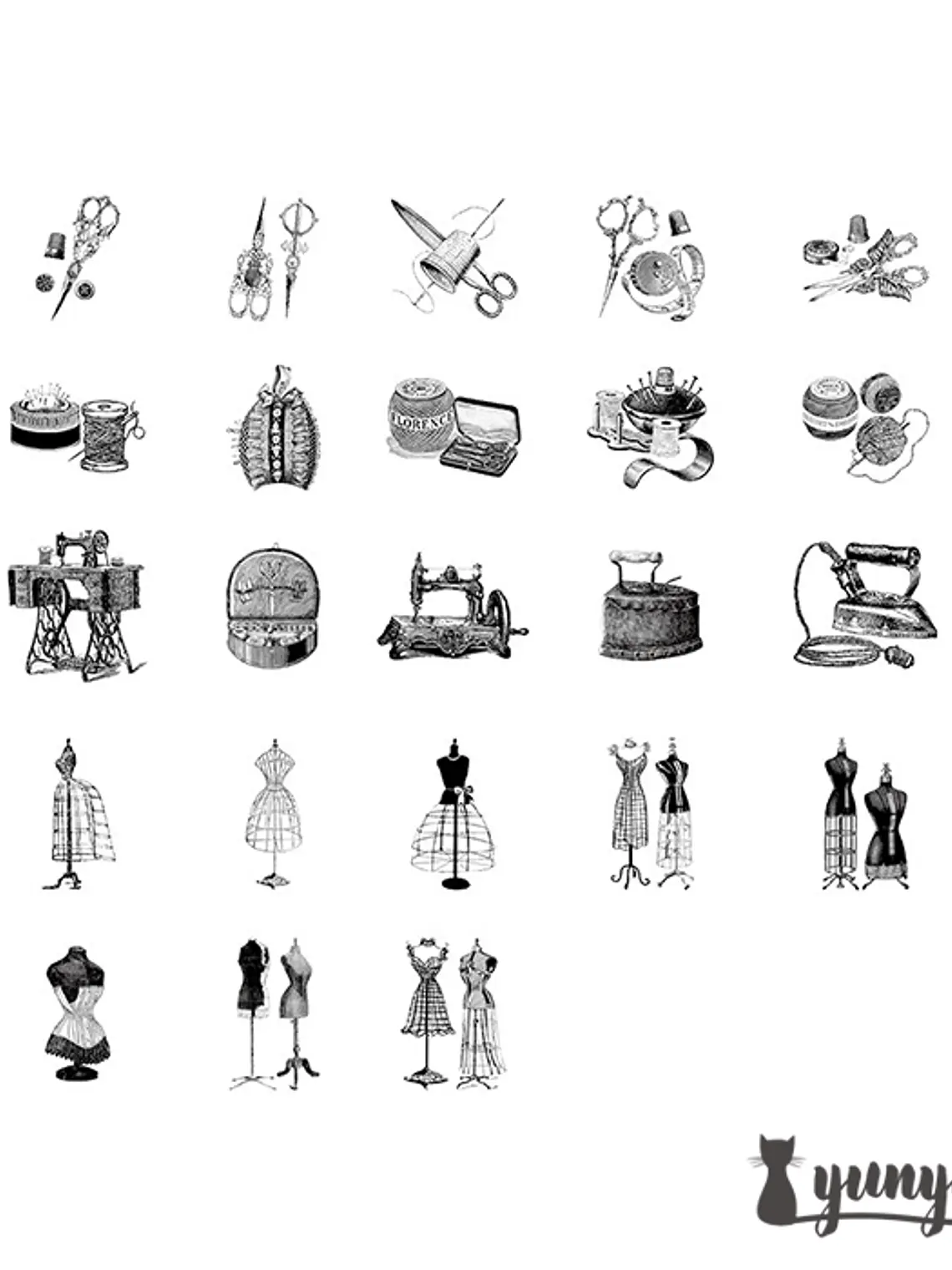 Caja Stickers Sewing Shop - 45 pzas 3