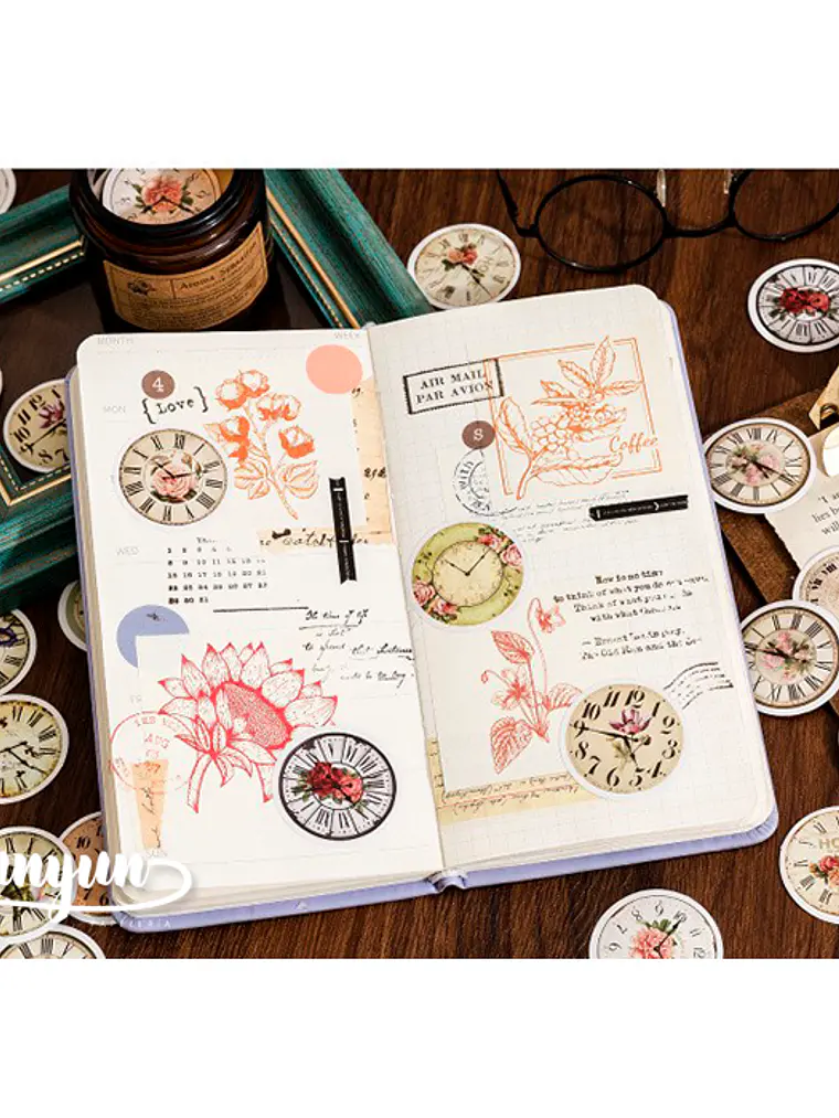 Caja Stickers Clock - 45 pzas 2