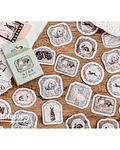Caja Stickers Vintage Rabbit - 45 pzas