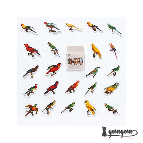 Caja Stickers Aves  - 45 pzas