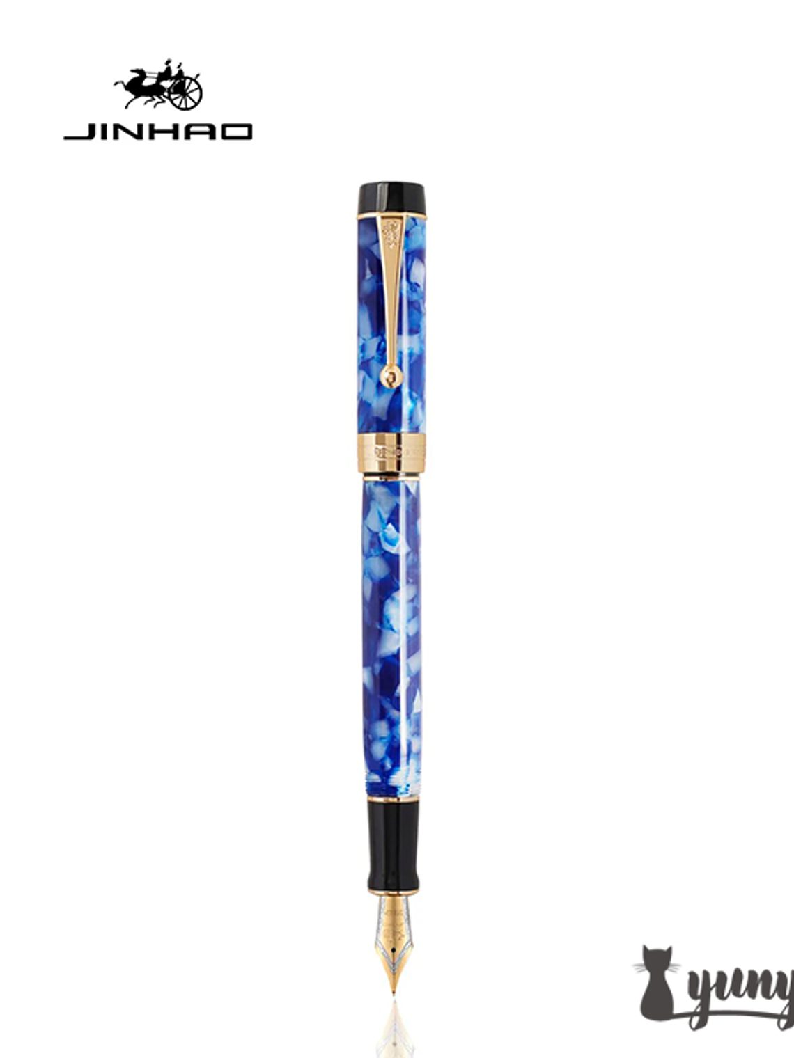 Pluma JINHAO 100 Century Series -  Deep Blue Sea 2
