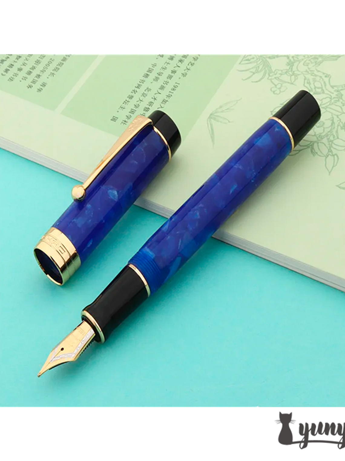 Pluma JINHAO 100 Century Series -  Deep Blue Sea 3