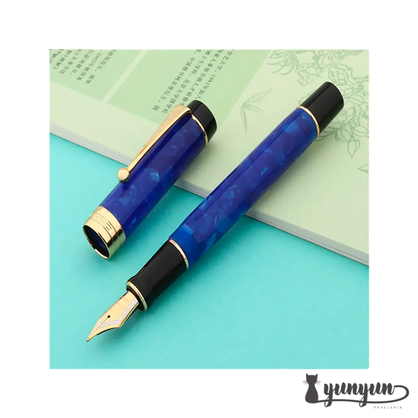 Pluma JINHAO 100 Century Series -  Deep Blue Sea 3