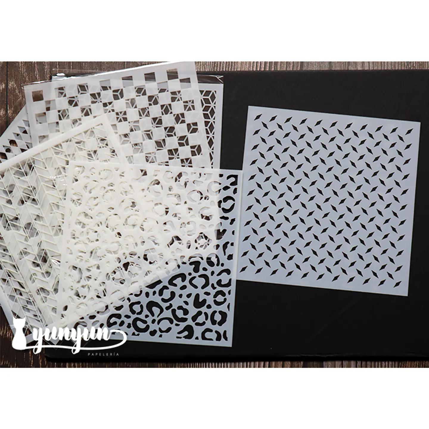 Set Stencils 9 pzas (IV) - 13x13cm 1