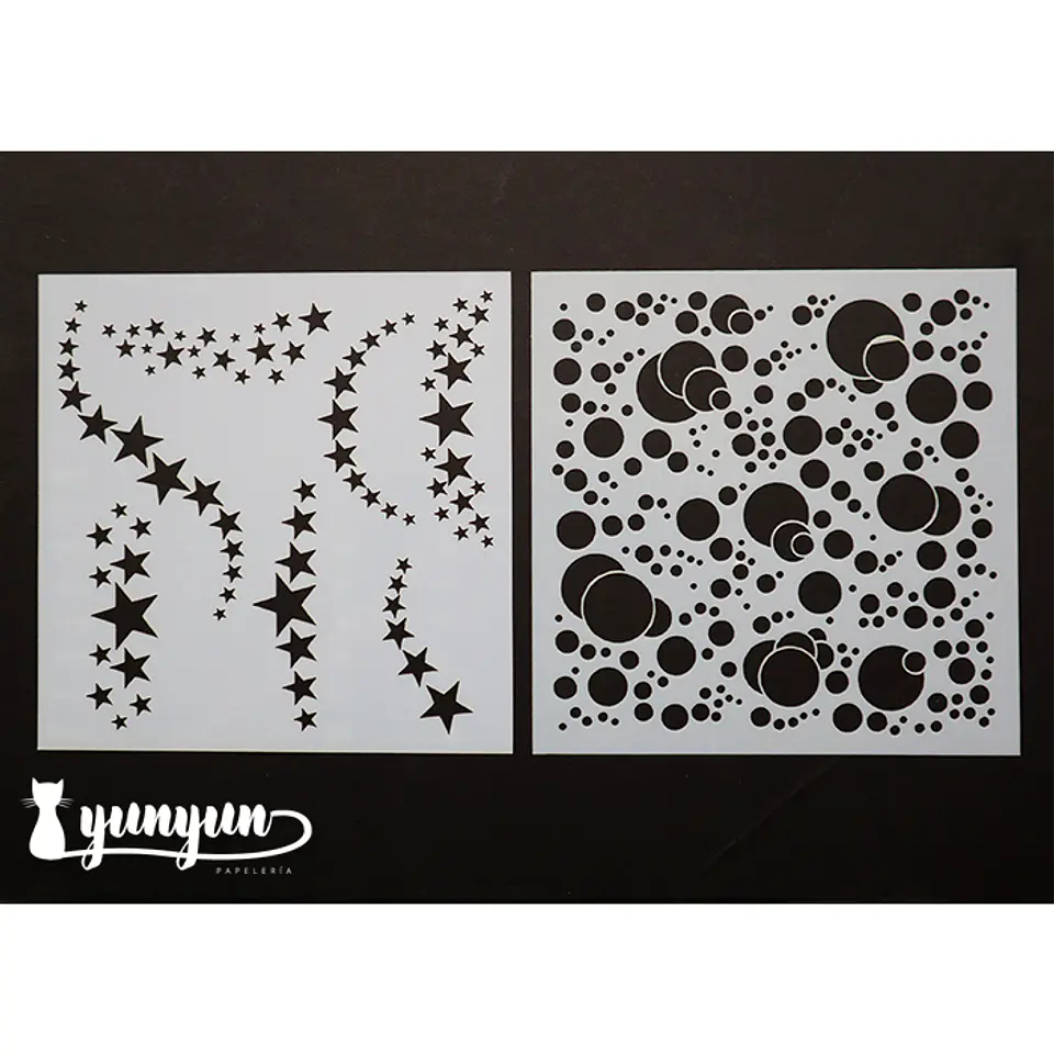 Set Stencils 9 pzas (V) - 13x13cm 3