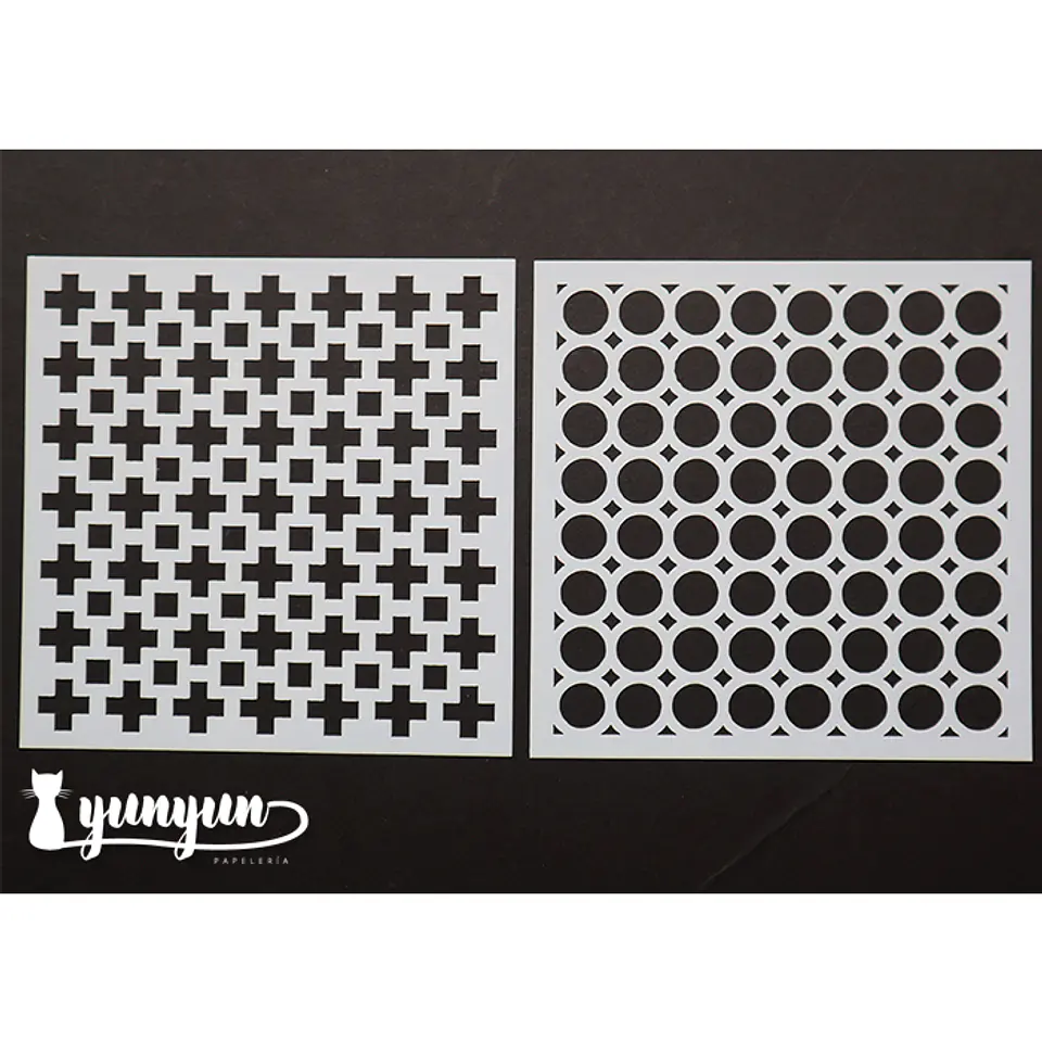 Set Stencils 9 pzas (V) - 13x13cm 4