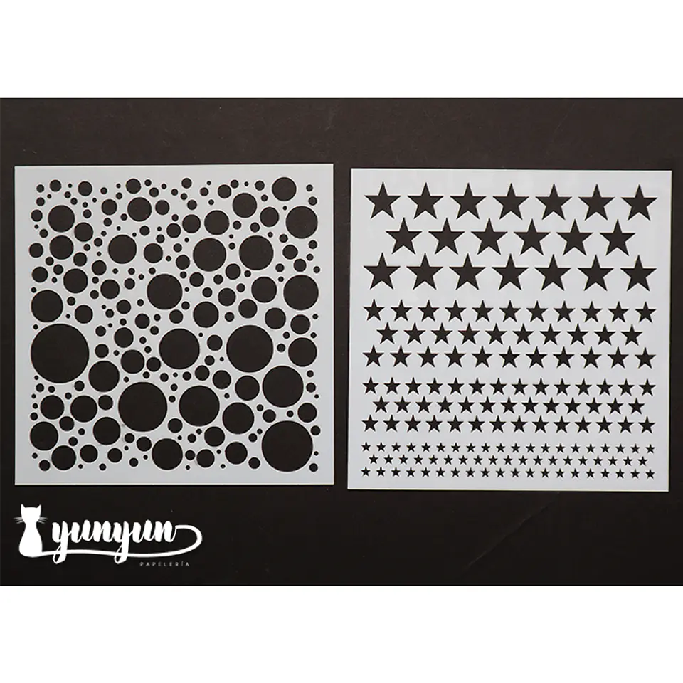 Set Stencils 9 pzas (V) - 13x13cm 6