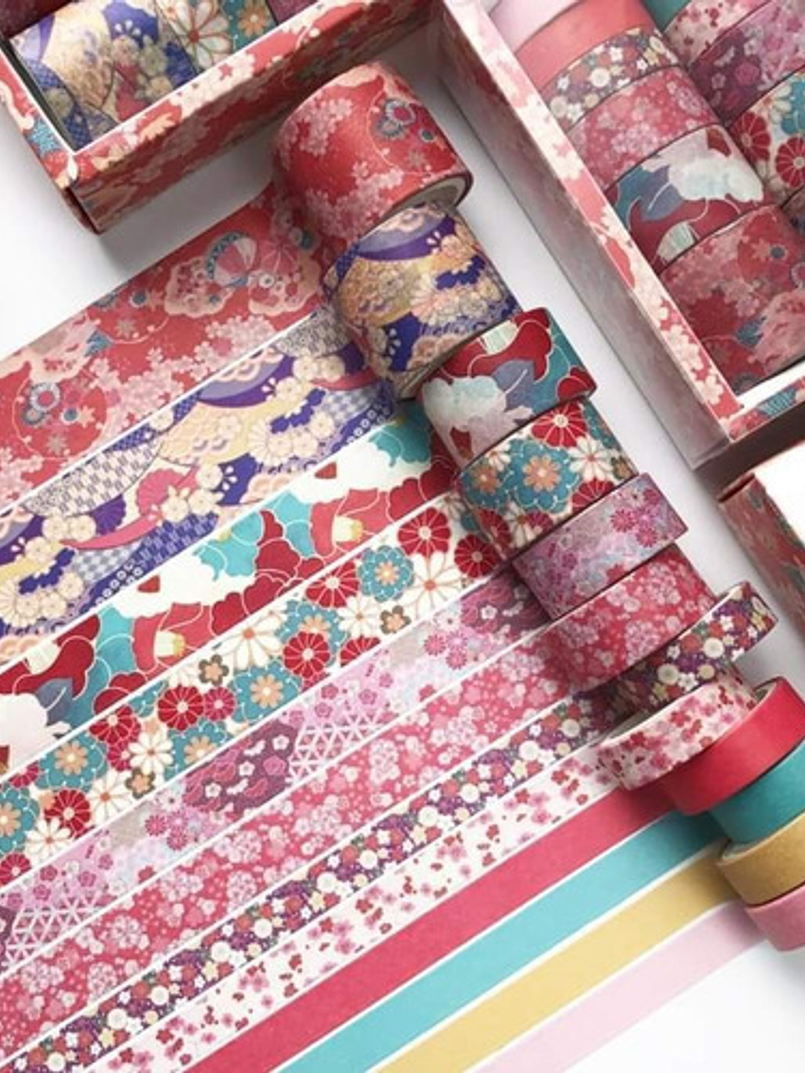 Washi Tapes Cinta Decorativa Washi Caja Con 12pcs/3m C/u Color Zephyr Cherry 1