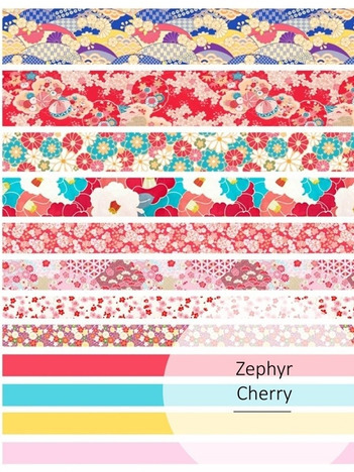 Washi Tapes Cinta Decorativa Washi Caja Con 12pcs/3m C/u Color Zephyr Cherry 3