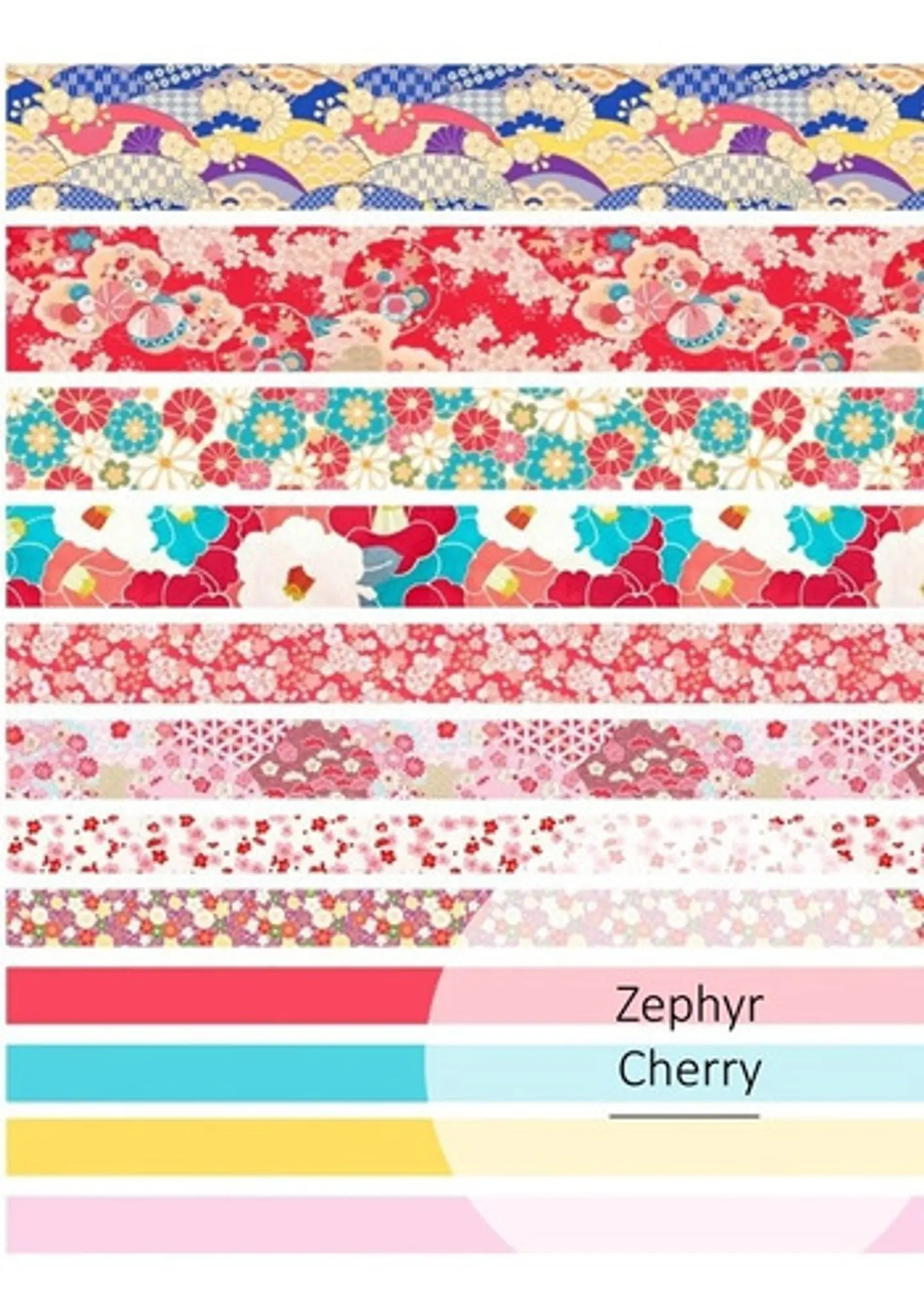 Washi Tapes Cinta Decorativa Washi Caja Con 12pcs/3m C/u Color Zephyr Cherry 3