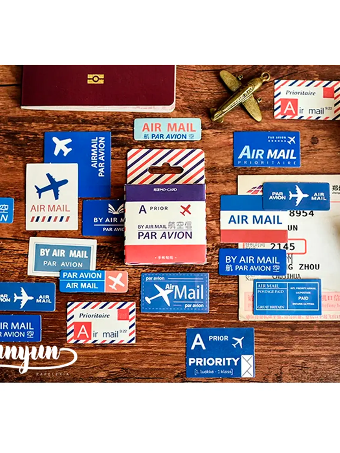 Caja Stickers Par Avion - 45 pzas 1