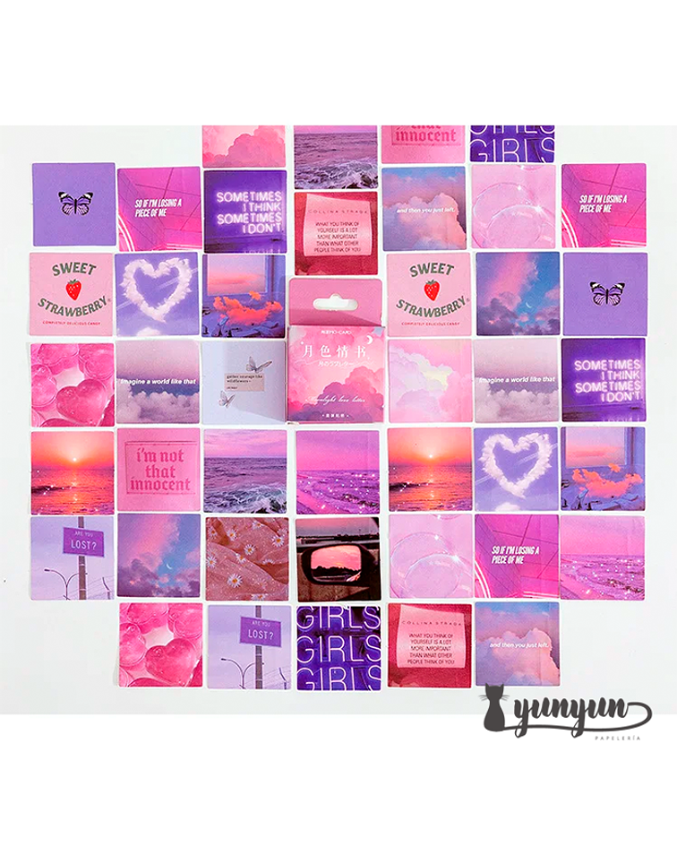 Caja Stickers Moonlight Love Letter - 45 pzas