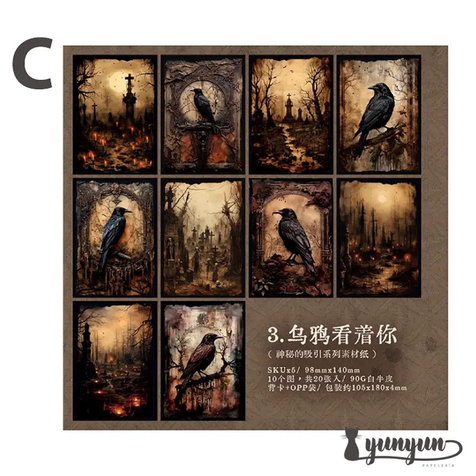 Papeles Mysterious Attraction - 20 pzas 12