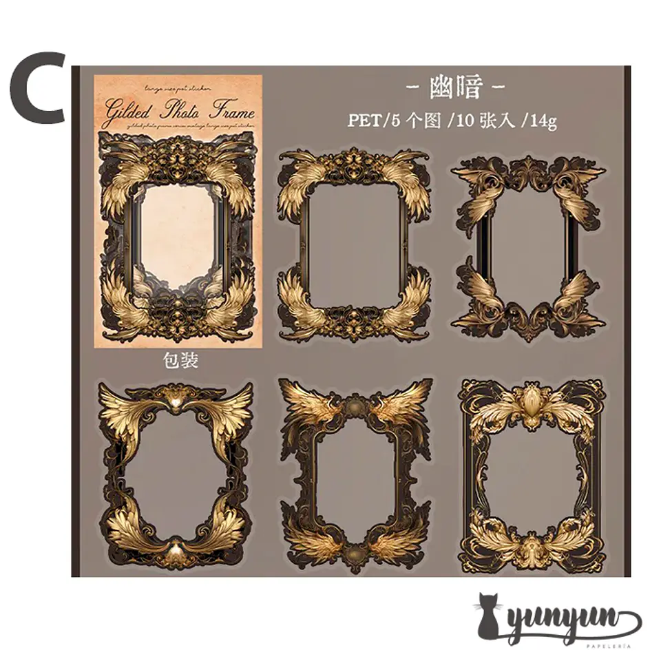 Stickers Gilded Photo Frame - 10 pzas 11