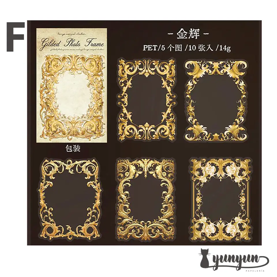 Stickers Gilded Photo Frame - 10 pzas 14