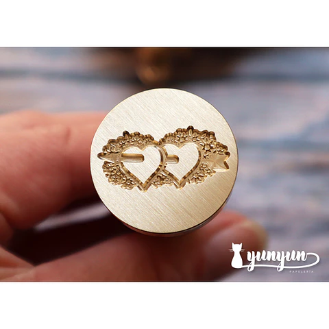 Sello de Lacre Corazones Flechados - 2,5cm