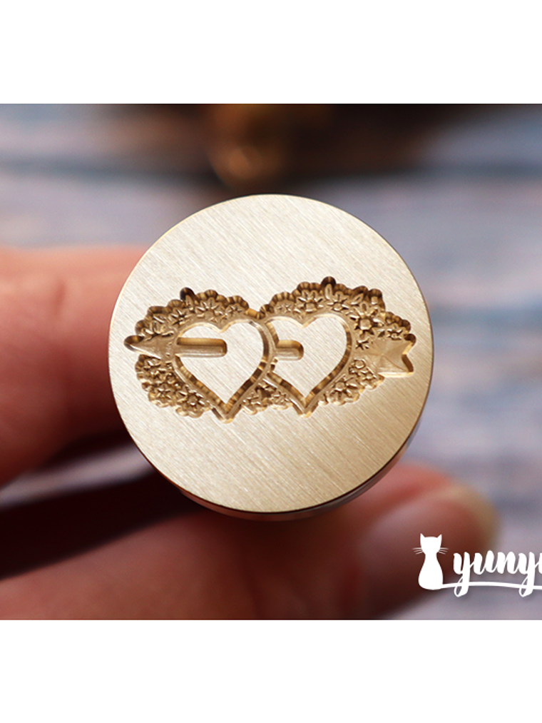 Sello de Lacre Corazones Flechados - 2,5cm 1