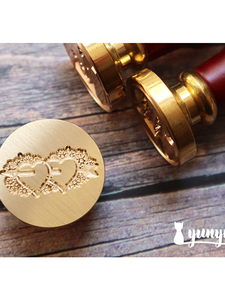 Sello de Lacre Corazones Flechados - 2,5cm 2