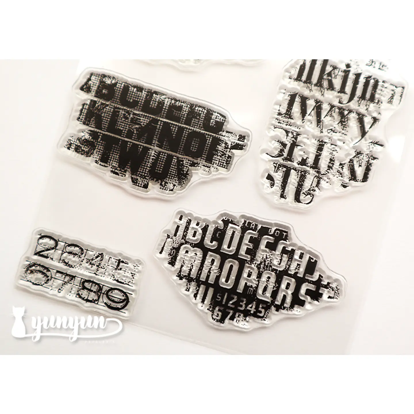Sellos Silicona Tipografía - 6 pzas 2