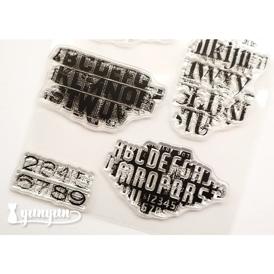 Sellos Silicona Tipografía - 6 pzas 2