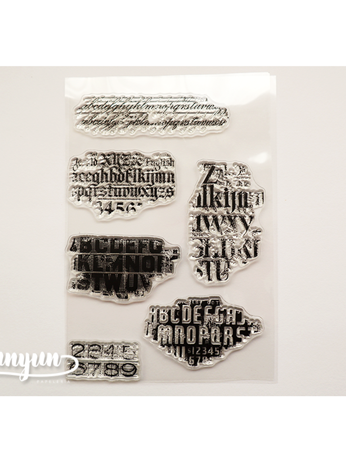 Sellos Silicona Tipografía - 6 pzas 1