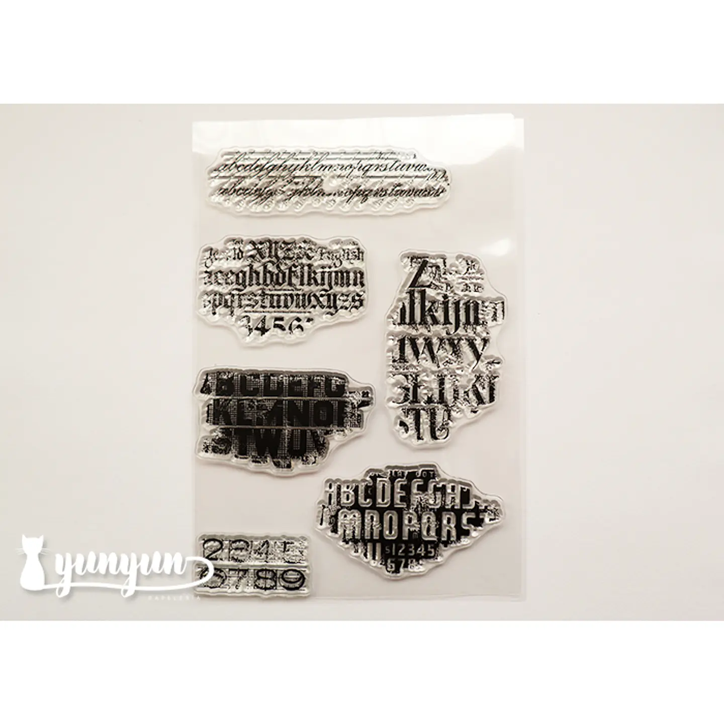 Sellos Silicona Tipografía - 6 pzas 1