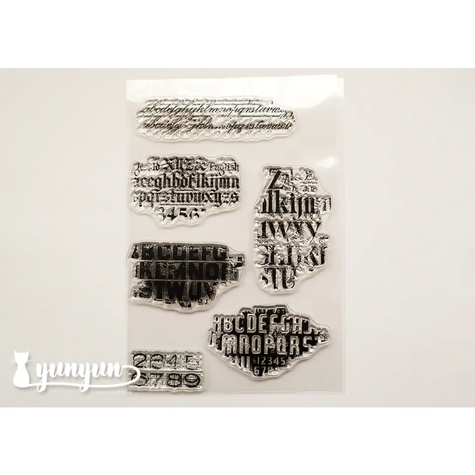 Sellos Silicona Tipografía - 6 pzas 1