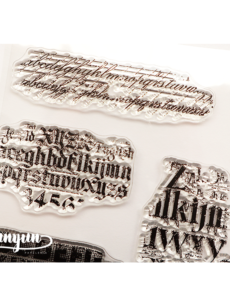 Sellos Silicona Tipografía - 6 pzas 3