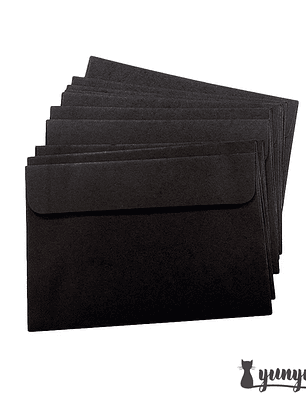 Sobres Negros 50 pzas - 11x16cm