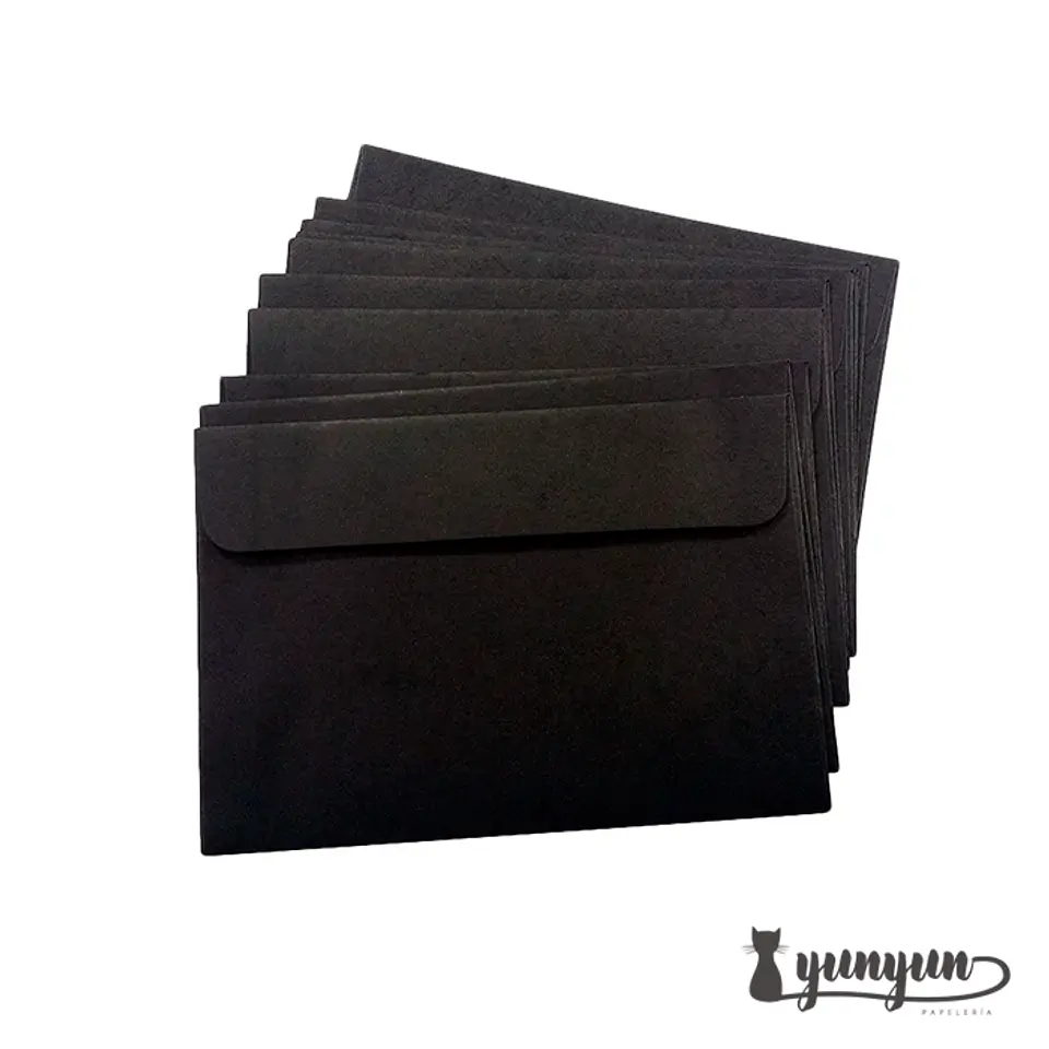 Sobres Negros 50 pzas - 11x16cm 1