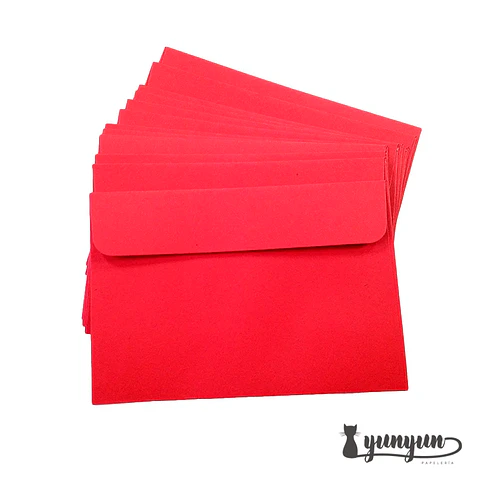 Sobres Rojos 10 pzas - 11x16cm