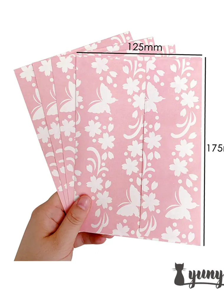 Sobres Mariposa Sakura 9 pzas - 17,5cm 1