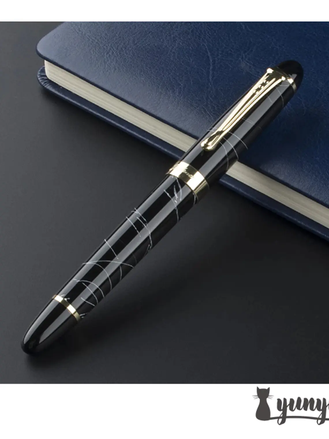 Pluma Fuente JINHAO - X450 Negro Líneas 3