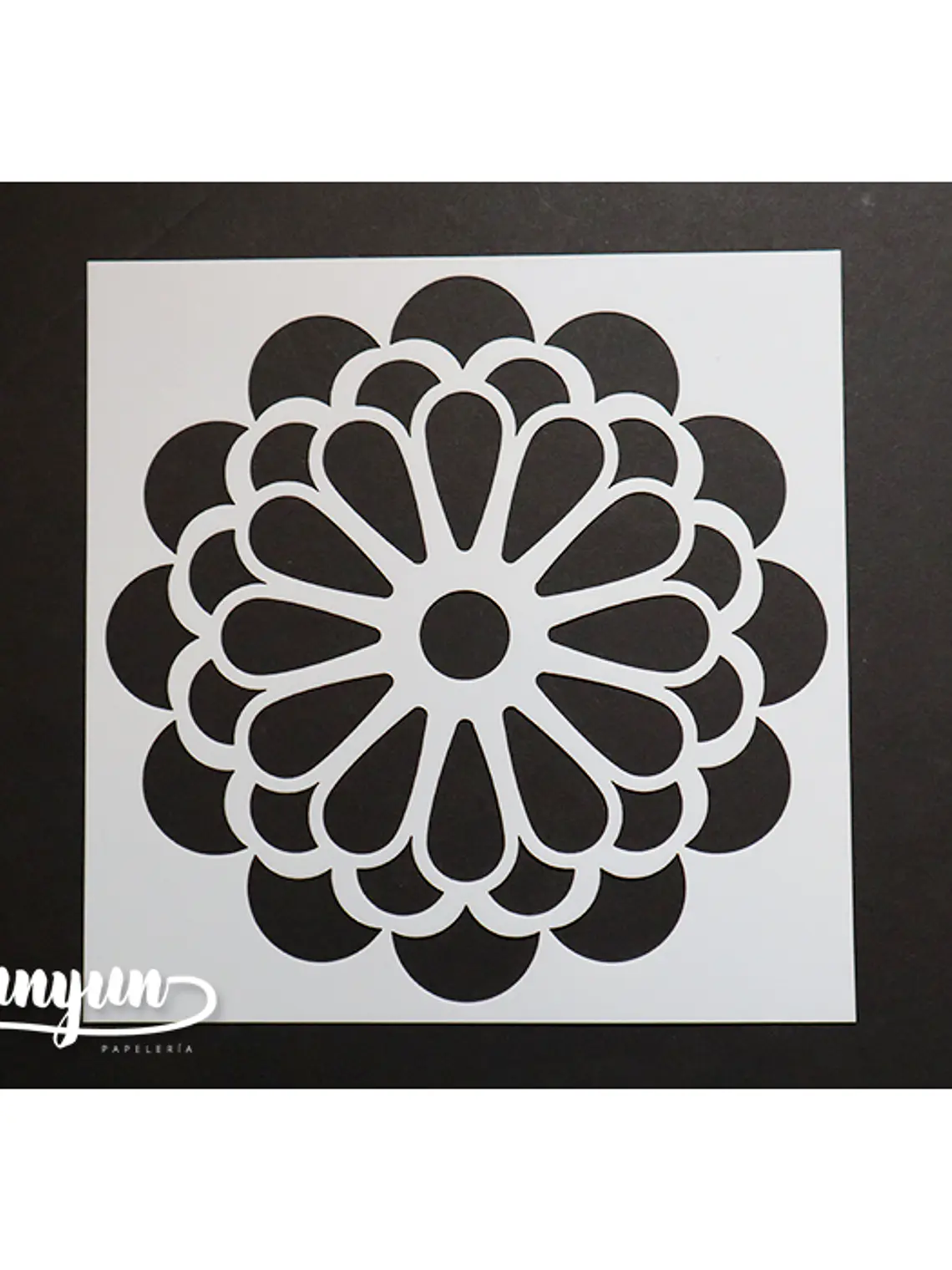 Stencil Flor - 15x15cm 1