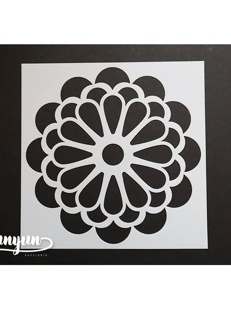 Stencil Flor - 15x15cm 1