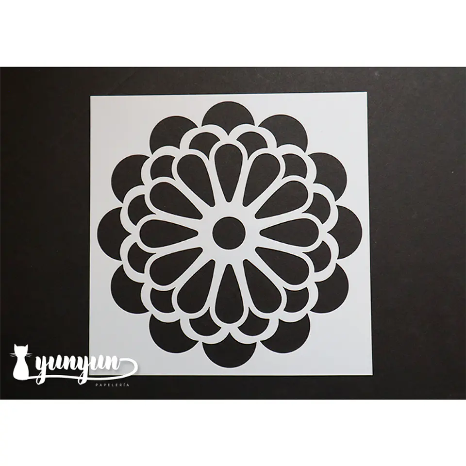 Stencil Flor - 15x15cm 1