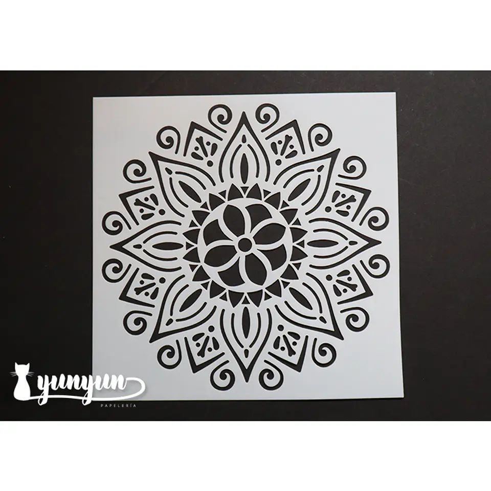 Stencil Flores II - 15x15cm 1
